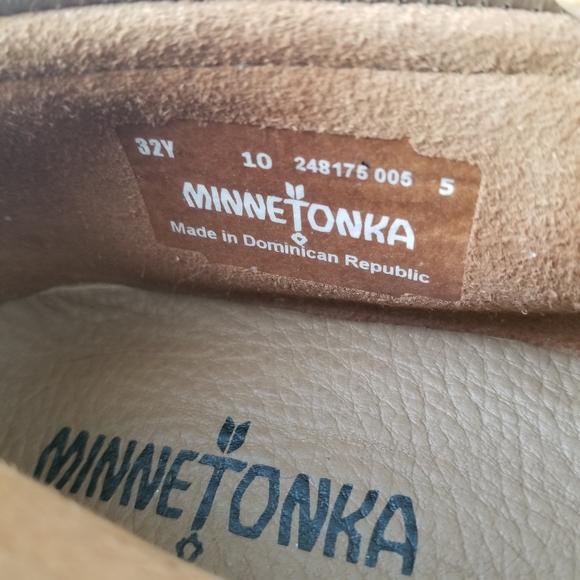 Minnetonka Deerskin kilty women's mocha moccasins size 10 - Picture 5 of 8